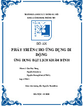 Đồ án Ứng dụng đặt lịch hẹn khám bệnh | Môn Phát triển cho ứng dụng di động - Đại học Xây Dựng Hà Nội