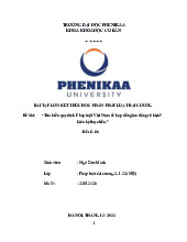 Tìm hiểu quy định Pháp luật Việt Nam về hợp đồng lao động vô hiệu? Liên hệ thực tiễn | Bài tập lớn kết thúc học phần  Pháp luật đại cương