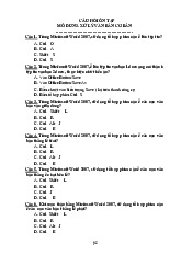 Tin trắc nghiệm - Câu hỏi ôn tập mô đun 3. Xử lý văn bản cơ bản