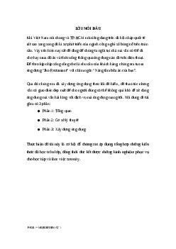 Đồ án lập trình ứng dụng JKO Restaurant | Trường Cao Đẳng Văn Lang Sài Gòn