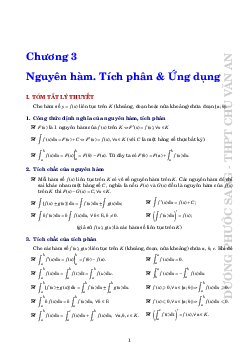 Nguyên hàm – tích phân và ứng dụng – Dương Phước Sang Toán 12