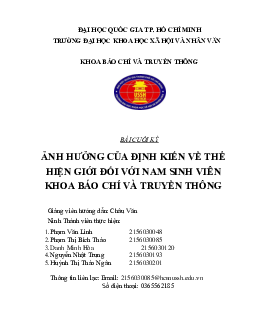 Đồ án cuối kì | Ký chân dung | Đại học Khoa học Xã hội và Nhân văn, Đại học Quốc gia Thành phố HCM