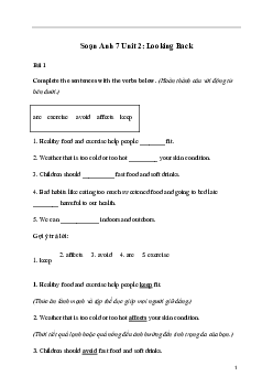 Giải Tiếng Anh 7 Unit 2: Looking Back | Global Success