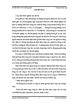 Tiểu luận: hoàn thiện công tác đánh giá thực hiện công việc tại công ty TNHH một thành viên bưu chính viettel