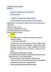 Tổng Quan và Khung Lý Thuyết | Môn Kinh tế đầu tư - Đại học Ngoại Thương