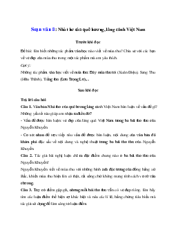 Soạn bài: Nhà thơ của quê hương, làng cảnh Việt Nam Ngữ Văn 8 | Kết nối tri thức