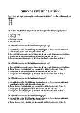 ÔN Tập Chương 3: Kiến Trúc Tập Lệnh và Ngôn Ngữ Lập Trình | Đại học Kinh tế kỹ thuật công nghiệp