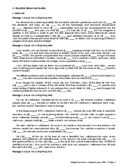 Practice from past papers - Open cloze