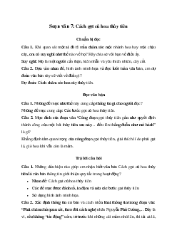 Cách gọt củ hoa thủy tiên | Soạn văn 7 Chân trời sáng tạo