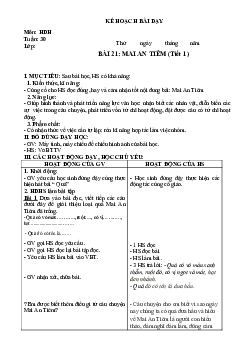 Giáo án buổi chiều môn Tiếng Việt 2 sách Kết nối tri thức với cuộc sống (Cả năm) | Tuần 30