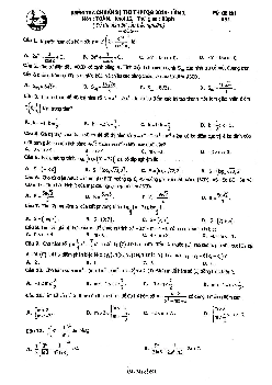 Đề kiểm tra Toán chuẩn bị thi THPTQG 2019 trường THPT Gia Định – TP. HCM lần 1