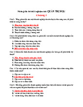 ôn tập quản trị học căn bản | Trường đại học kinh tế - luật đại học quốc gia thành phố Hồ Chí Minh