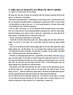 Hiệu quả sử dụng vốn lưu động của doanh nghiệp