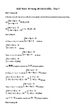 Giải Toán 10 Bài 2: Hệ bất phương trình bậc nhất hai ẩn | Cánh diều