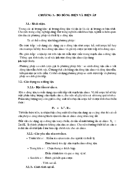 Lý thuyết bài giảng môn Kỹ thuật cảm biến và đo lường nội dung chương 3: Đo dòng điện và điện áp