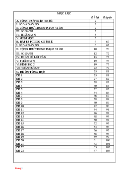 Tài liệu ôn hè toán 1 lên 2 (có đáp án)