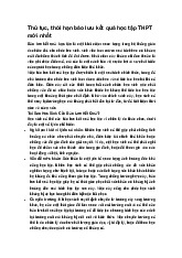 Thủ tục, thời hạn bảo lưu kết quả học tập THPT mới nhất