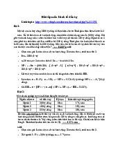 Bài tập thực hành môn Kinh tế đầu tư 1 | Trường Đại học Thủy Lợi