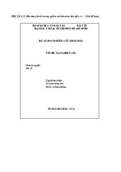 Mẫu Trang Bìa Đề Cương