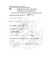 Tổng hợp đề thi giữa kì Giải tích 1 qua các năm | Đại học Bách Khoa Hà Nội