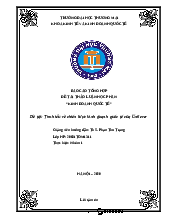 Đề tài Thảo luận học phần '' Tìm hiểu về chiến lược kinh doanh quốc tế của Unilever" - Kinh doanh Quốc tế | Đại học Thương Mại