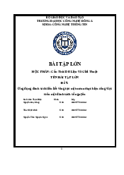 Báo cáo bài tập lớn môn Cấu trúc dữ liệu và giải thuật | Đại học Công nghệ Đông Á