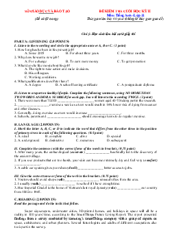Đề ôn tập Tiếng Anh 11 HK2 năm 2022 (Đề 1)