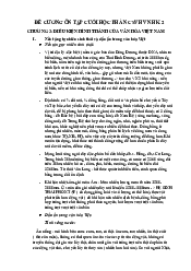 Đề cương cuối kì Cơ Sở Văn Hóa Việt Nam | Đại Học Hà Nội