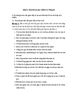 Bài thực hành giao tiếp sư phạm | Đại học Sư Phạm Hà Nội