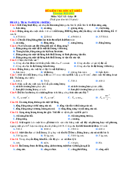 Đề thi học kỳ 2 Vật lí 10 Kết nối tri thức 2022-2023 có đáp án-Đề 3