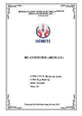 Đồ án môn học Nguyên lý động cơ | Đại học Sư phạm Kỹ thuật Thành phố Hồ Chí Minh