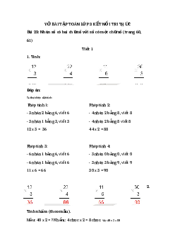 Giải VBT môn Toán 3 - Bài  23: Nhân số có hai chữ số với số có một chữ số (trang 60, 61) | Kết nối tri thức