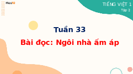 Giáo án điện tử Tiếng việt 1 Cánh diều: Ngôi nhà ấm áp