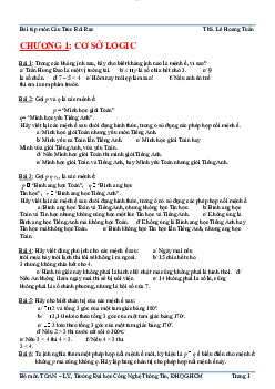 Bài luyện tập Chương 1 - Cấu trúc rời rạc | Trường Đại học CNTT Thành Phố Hồ Chí Minh