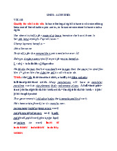 Tài liệu tiếng anh cơ bản 2: Unit 1- Unit 4 | Học viện tài chính