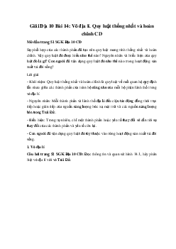 Giải Địa 10 Bài 14: Vỏ địa lí. Quy luật thống nhất và hoàn chỉnh CD