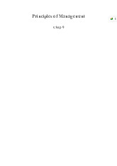 Chap 9 Notes: Midterm Management Planning & Control Process môn Principle of Management | Trường Đại học Quốc tế, Đại học Quốc gia Thành phố Hồ Chí Minh