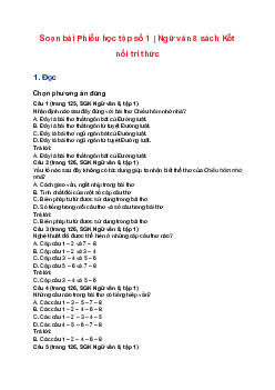 Soạn bài Phiếu học tập số 1 | Ngữ văn 8 sách Kết nối tri thức