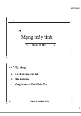 Mạng máy tính và Bảo mật mạng | Nhập môn An toàn máy tính | Trường Đại học Khoa học Tự nhiên, Đại học Quốc gia Hà Nội