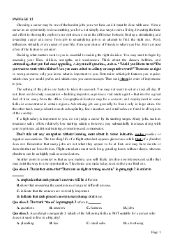 PASSAGE 12_Theme 5. Jobs and Employment (Công việc và tuyển dụng)