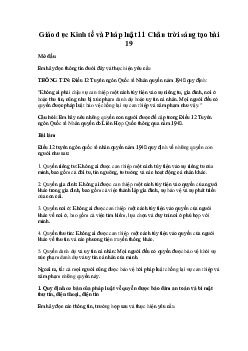 Giải SGK Giáo dục Kinh tế và Pháp luật 11 Bài 19 | Chân trời sáng tạo