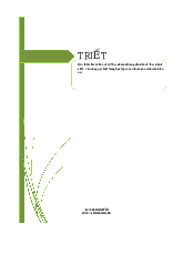 Tài liệu: Phân tích quy luật“ chuyển hóa từ những sự thay đổi về lượng thành những sự thay đổi về chất và ngược lại” | Triết học Mác - Lênin