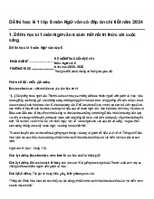 Đề thi học kì 1 lớp 6 môn Ngữ văn có đáp án chi tiết năm 2024