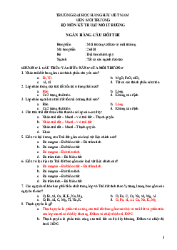 Đề cương Môi trường và Bảo vệ môi trường