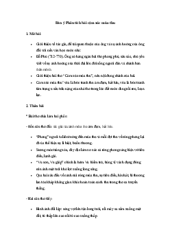Văn mẫu lớp 10: Tổng hợp dàn ý Cảm xúc mùa thu của Đỗ Phủ | Cánh diều