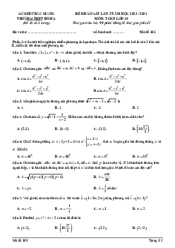 Đề khảo sát lần 2 Toán 10 năm 2023 – 2024 trường THPT Bố Hạ – Bắc Giang
