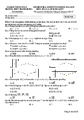 Đề cuối kỳ 1 Toán 10 năm 2024 – 2025 trường THPT Thanh Bình 1 – Đồng Tháp