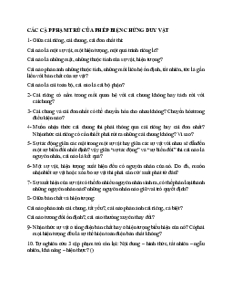 Đề bài các cặp phạm trù của biện chứng duy vật