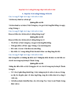 Soạn bài Ai ơi mồng 9 tháng 4 | Ngữ Văn 6 Kết nối tri thức