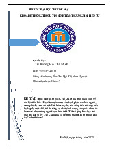 Hồ Chí Minh đã kế thừa, phát triển tư tưởng của  “họ” như thế nào? | Bài thảo luận tư tưởng Hồ Chí Minh